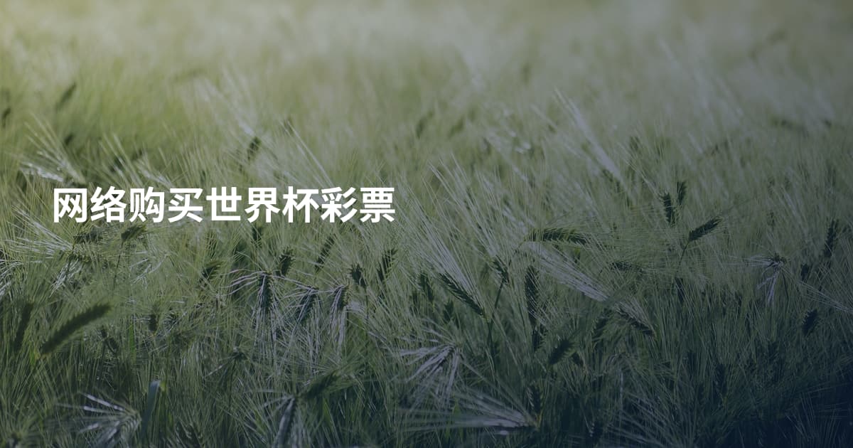 网络购买世界杯彩票