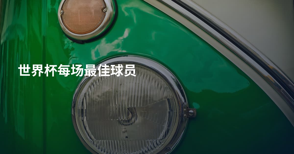 世界杯每场最佳球员
