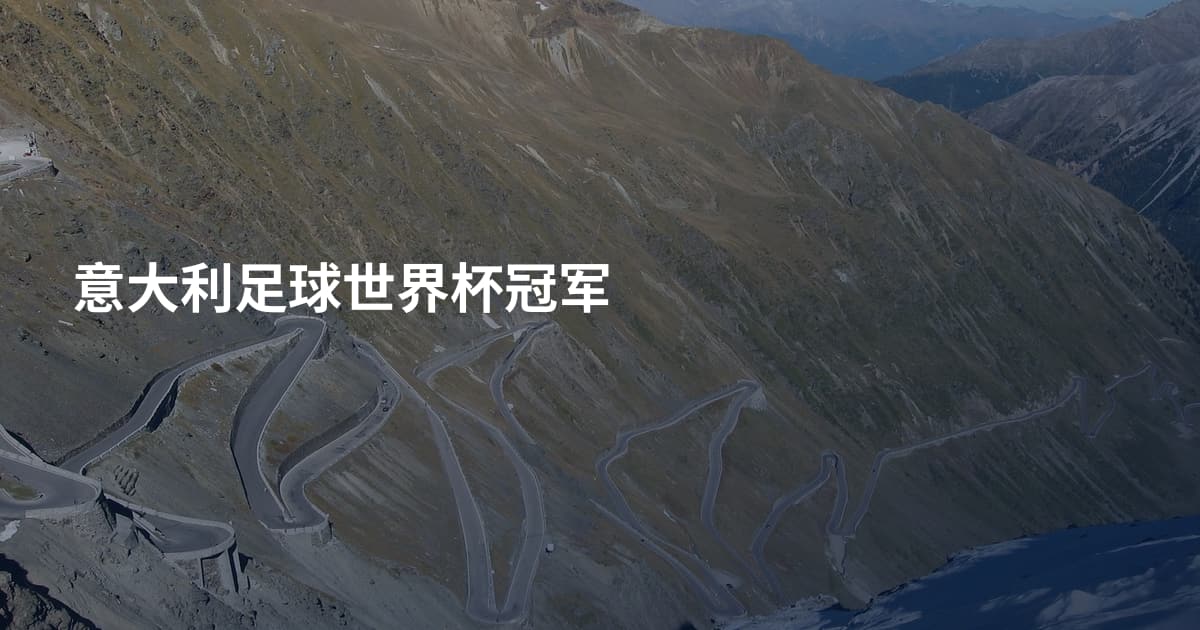 意大利足球世界杯冠军