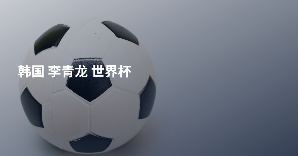韩国 李青龙 世界杯