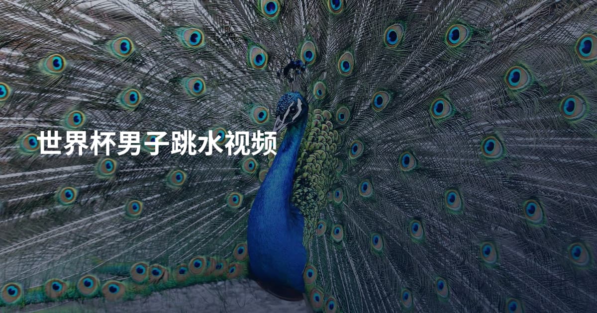 世界杯男子跳水视频