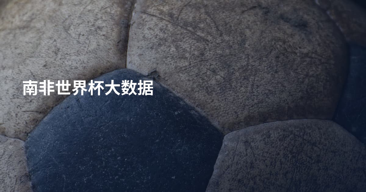 南非世界杯大数据