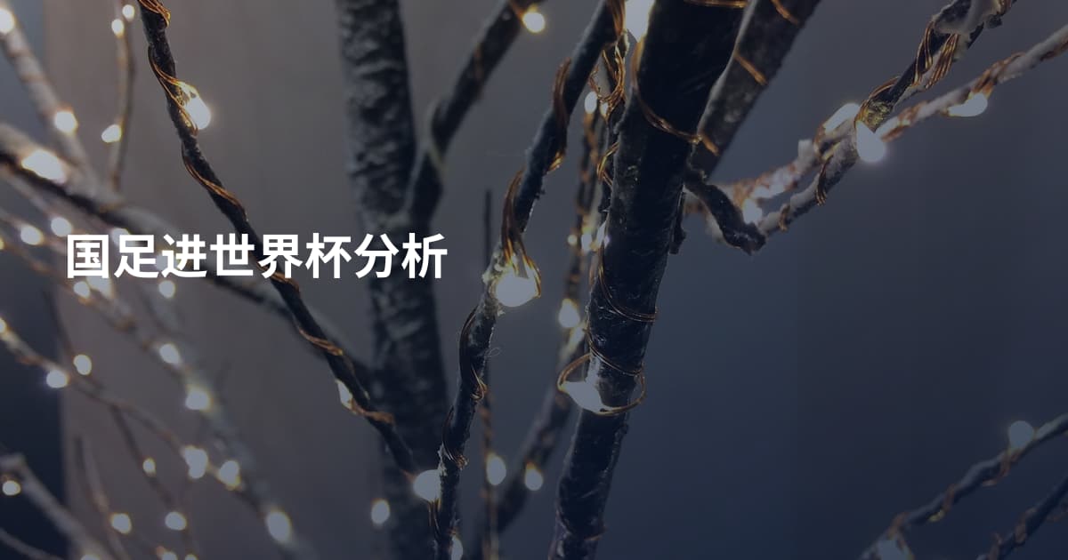国足进世界杯分析
