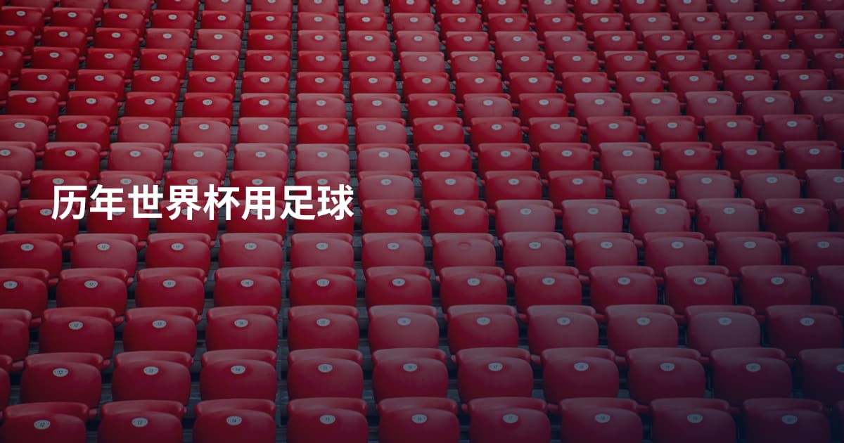 历年世界杯用足球