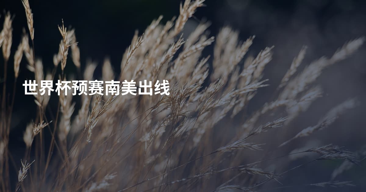 世界杯预赛南美出线