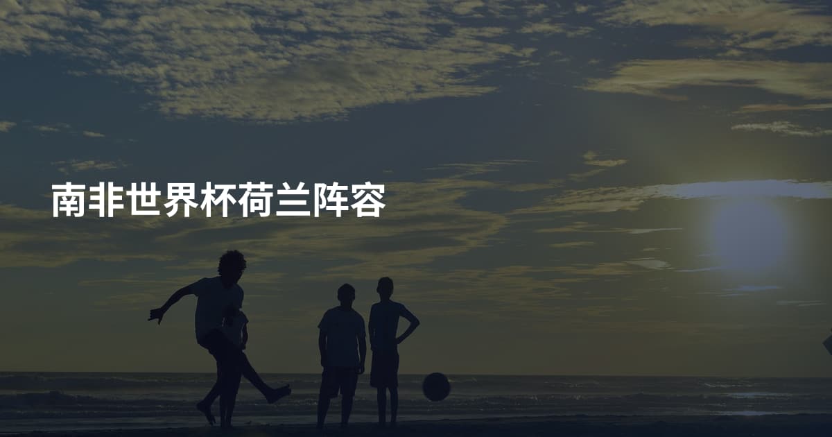 南非世界杯荷兰阵容