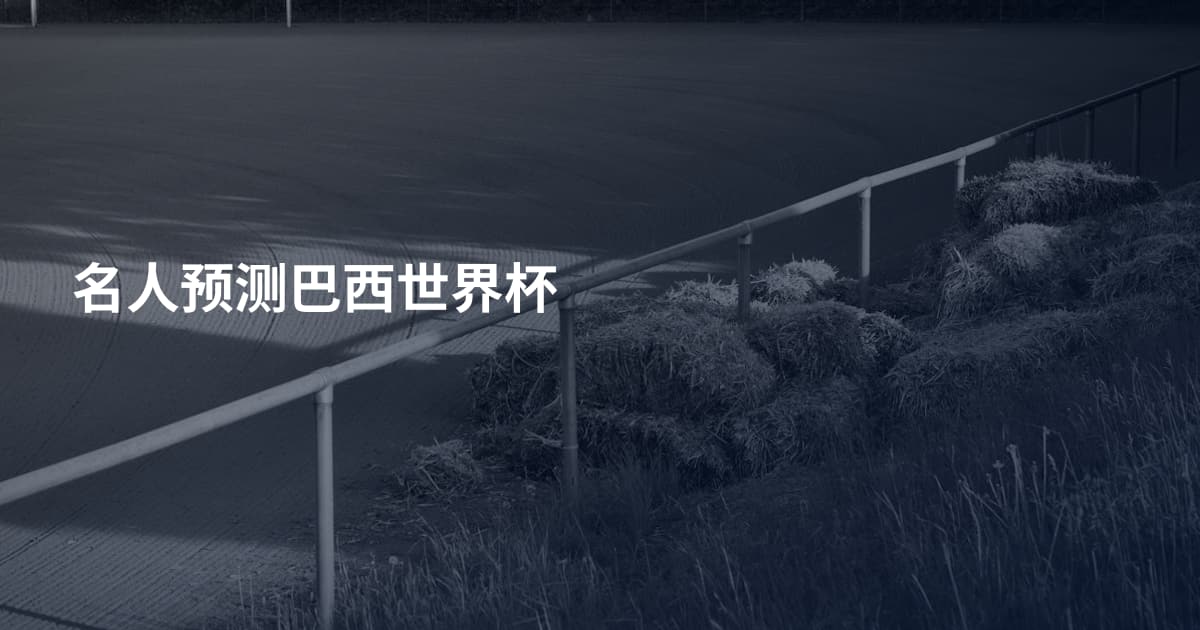 名人预测巴西世界杯