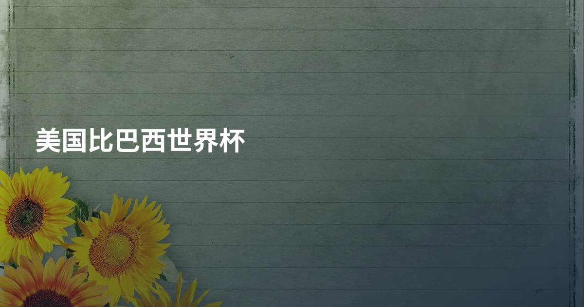美国比巴西世界杯