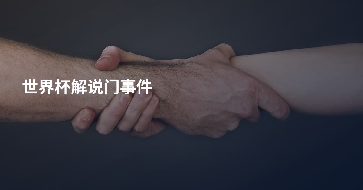 世界杯解说门事件