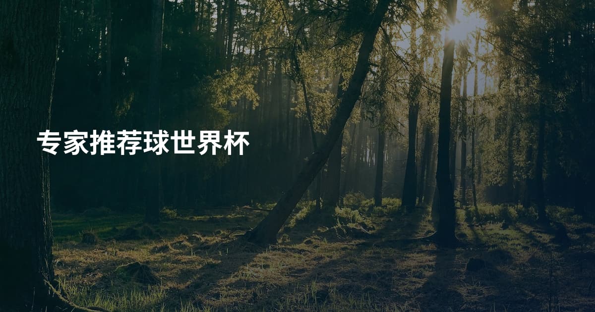 专家推荐球世界杯