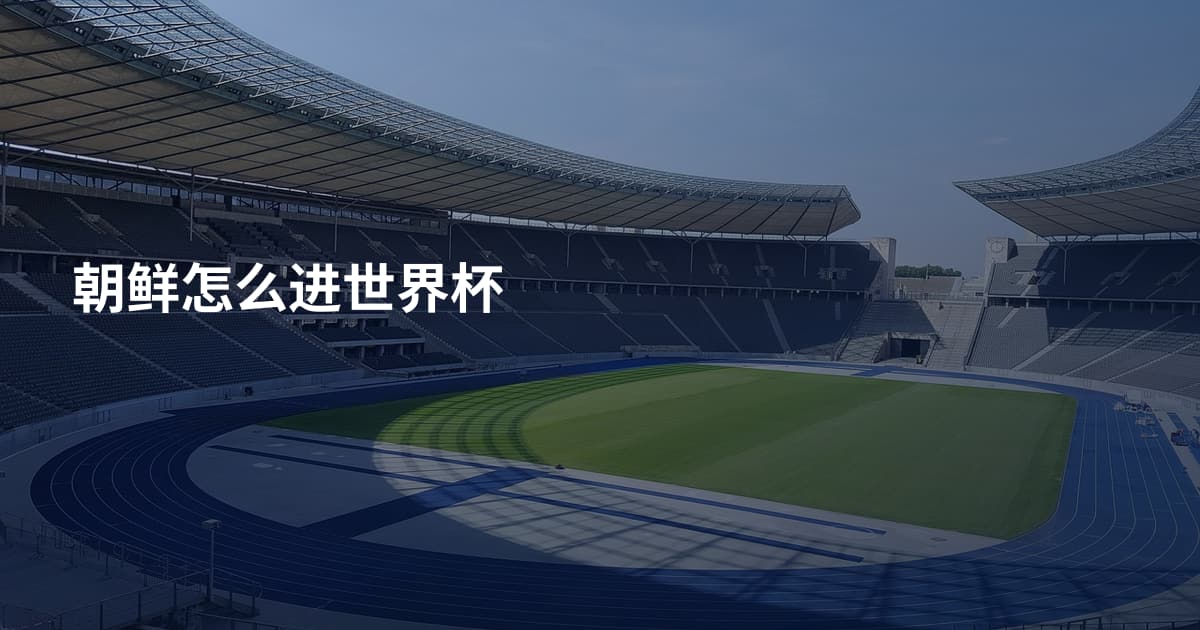 朝鲜怎么进世界杯
