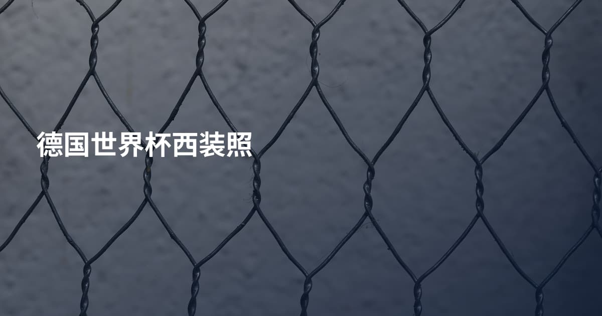 德国世界杯西装照