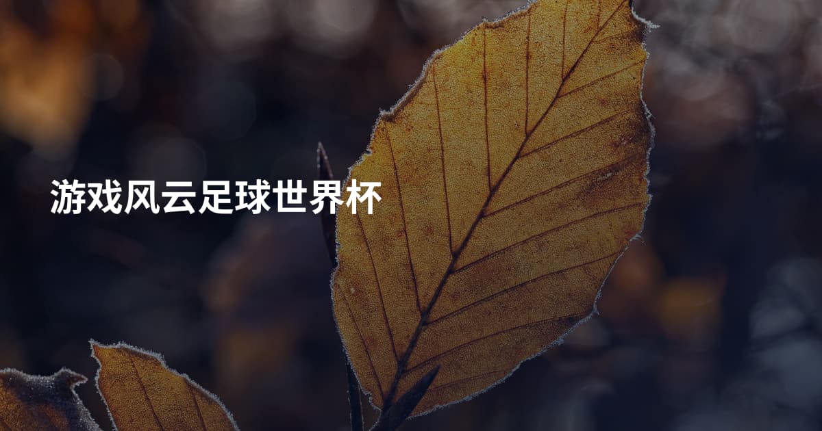 游戏风云足球世界杯