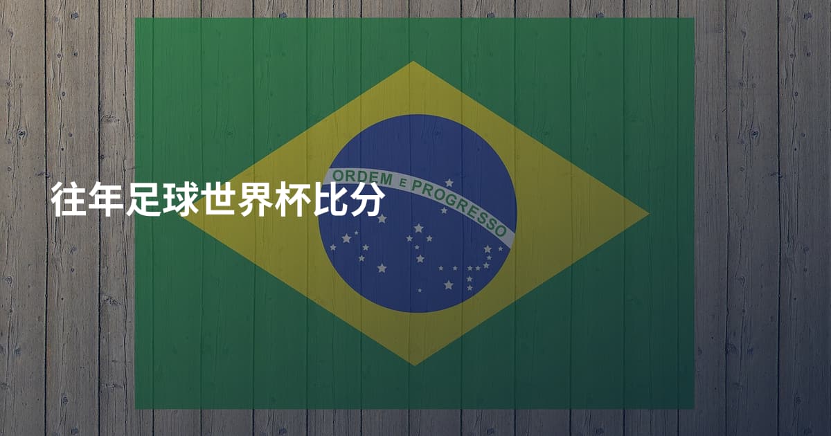 往年足球世界杯比分