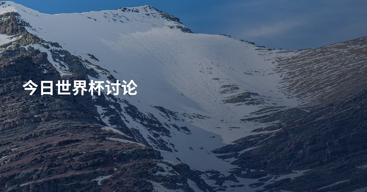 今日世界杯讨论
