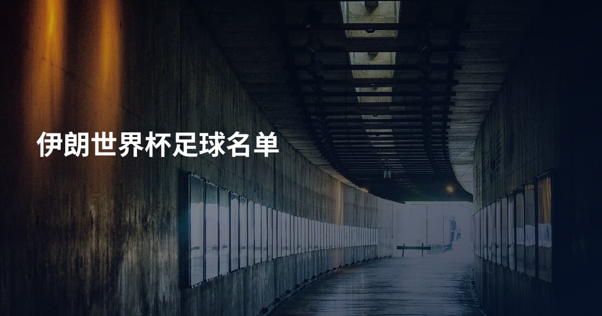 伊朗世界杯足球名单