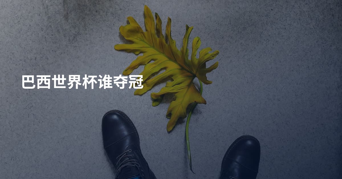 巴西世界杯谁夺冠