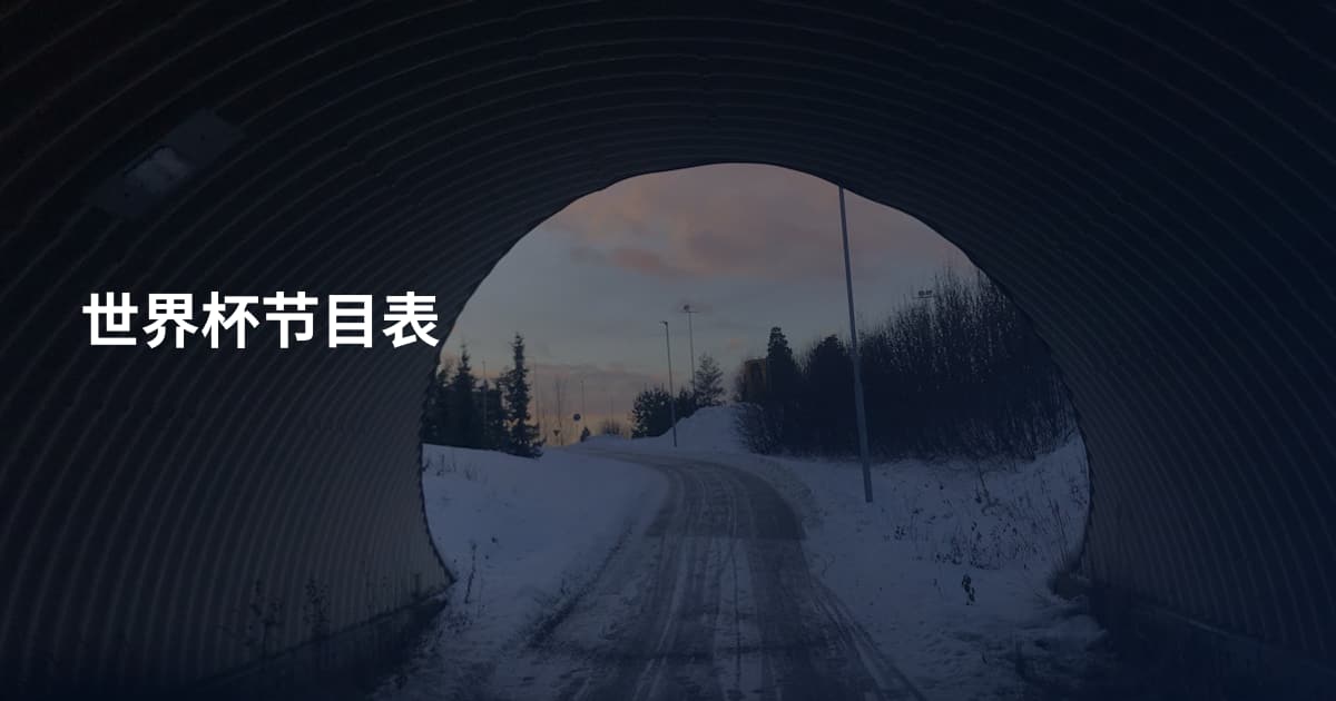 世界杯节目表