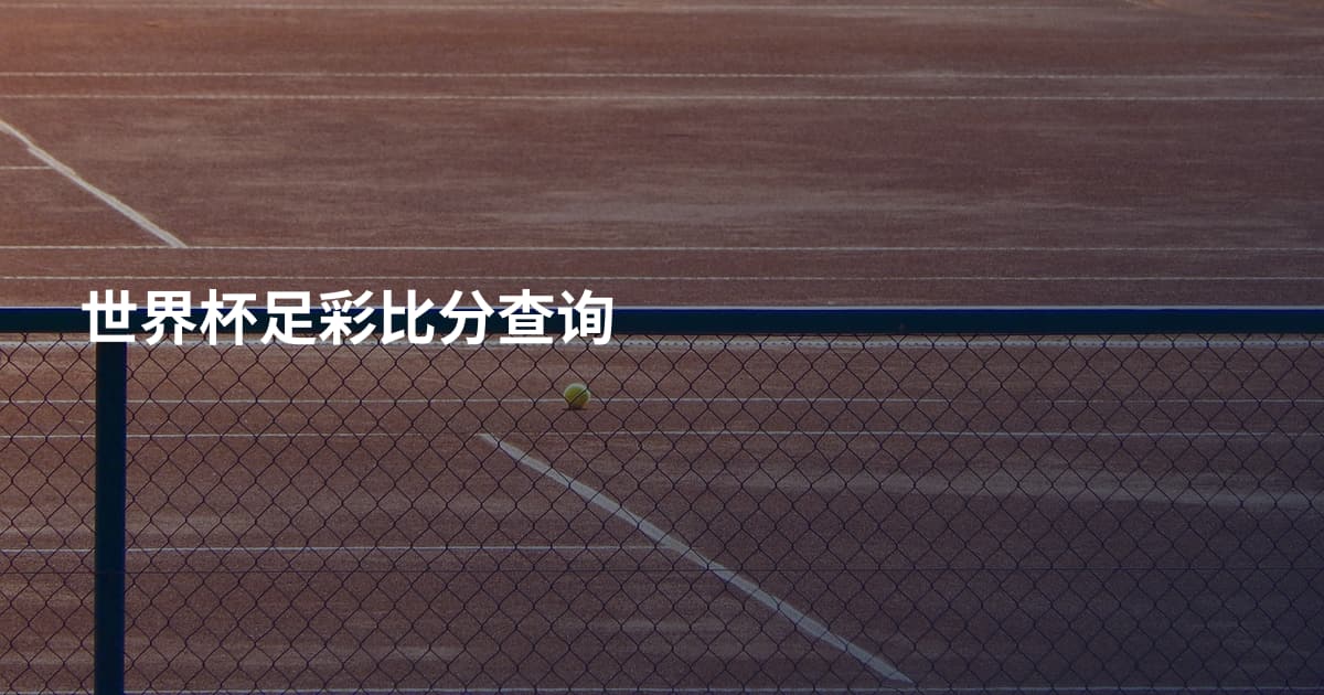 世界杯足彩比分查询