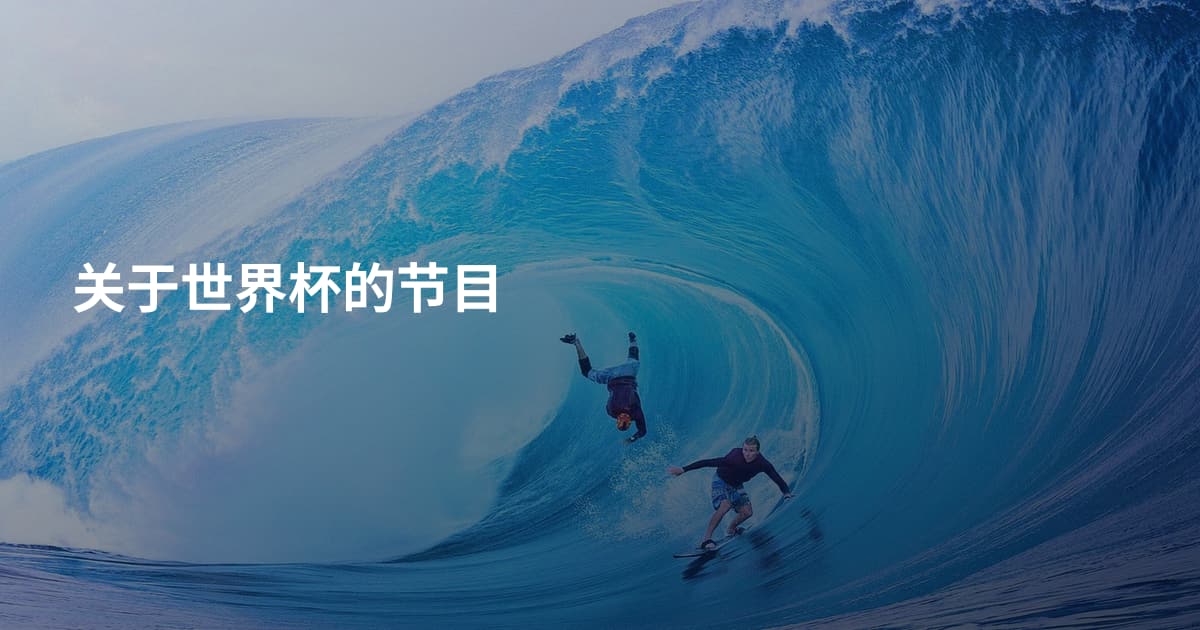 关于世界杯的节目