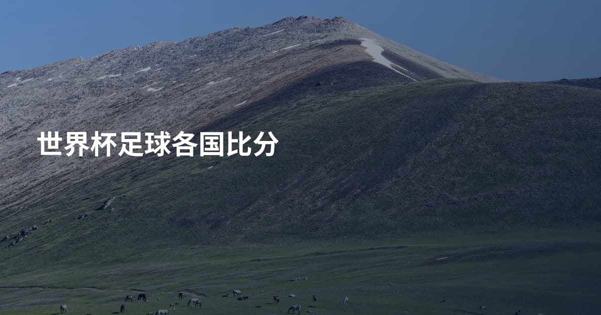 世界杯足球各国比分