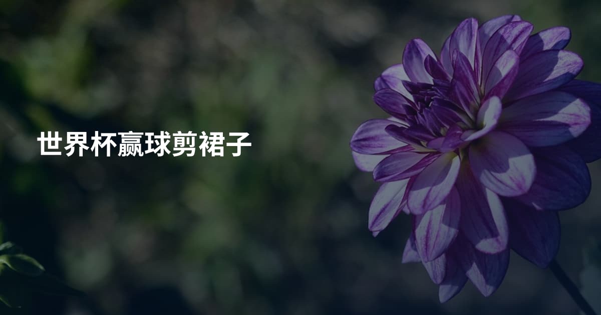 世界杯赢球剪裙子