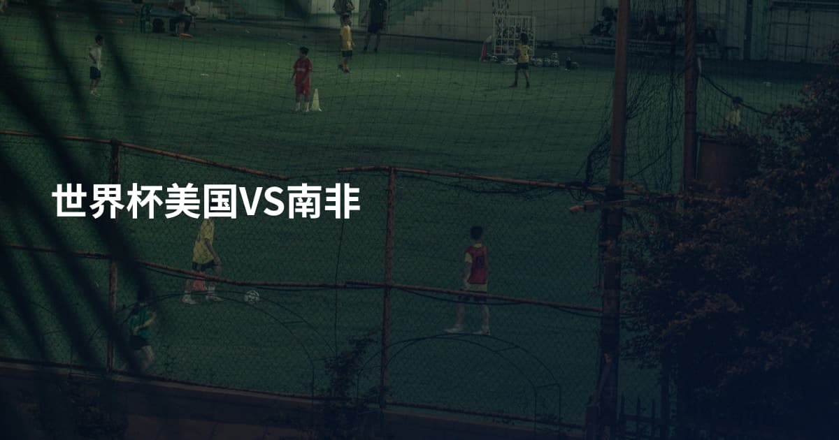 世界杯美国VS南非