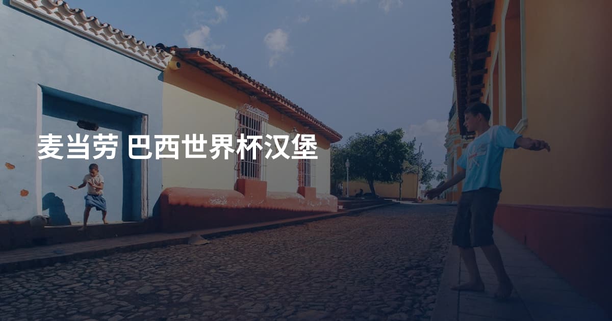 麦当劳 巴西世界杯汉堡