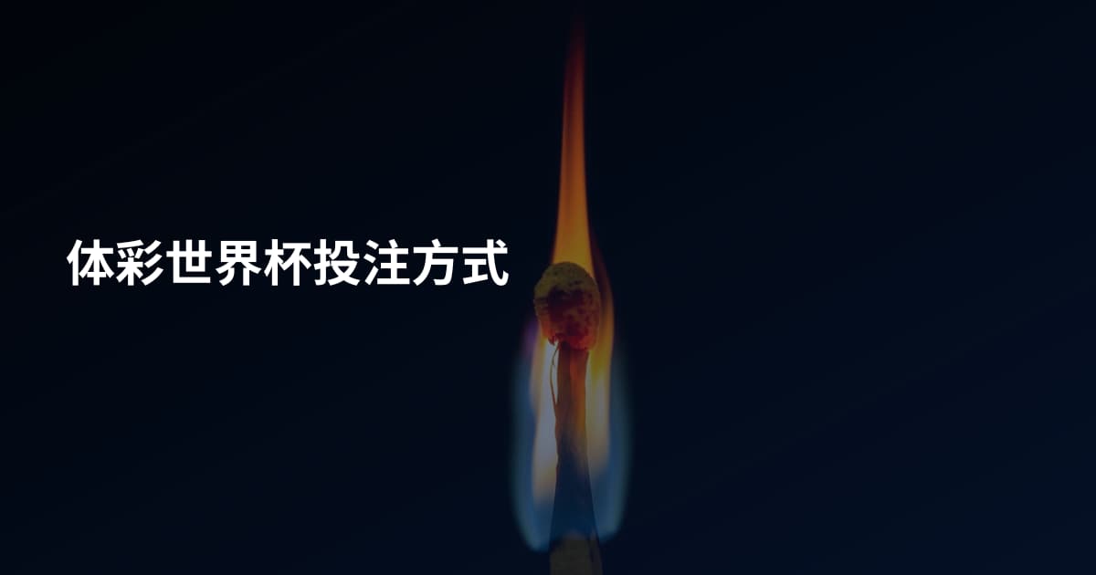 体彩世界杯投注方式