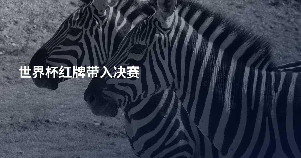 世界杯红牌带入决赛