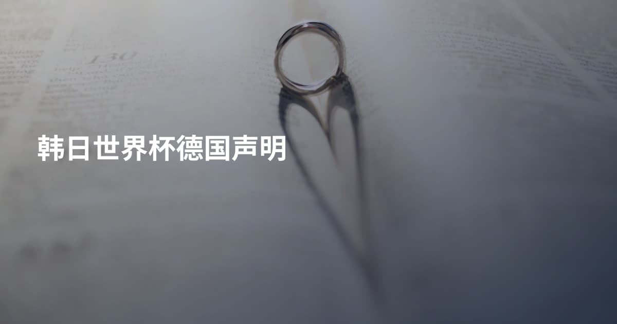 韩日世界杯德国声明
