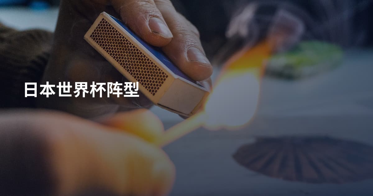 日本世界杯阵型