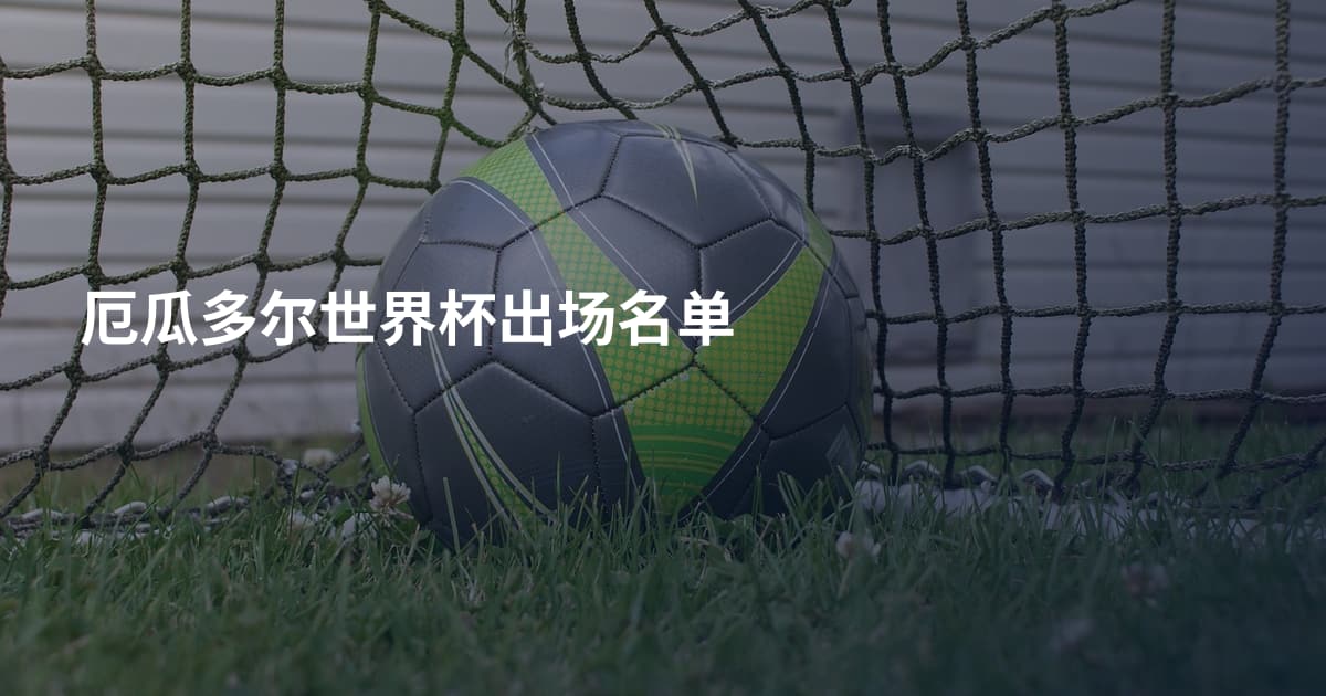 厄瓜多尔世界杯出场名单
