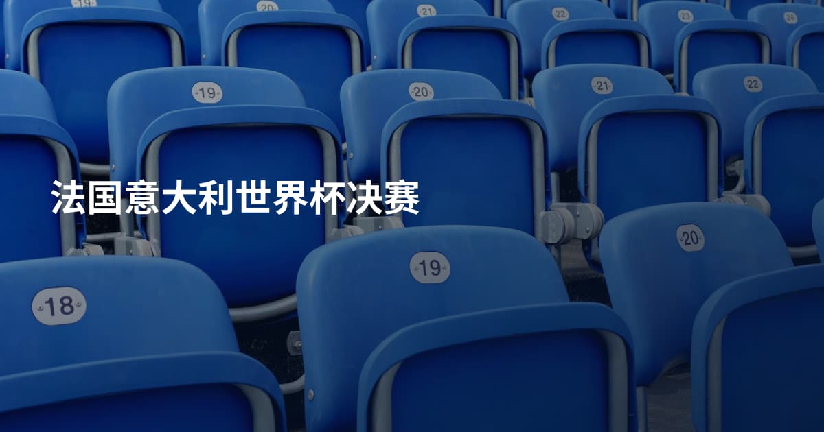 法国意大利世界杯决赛