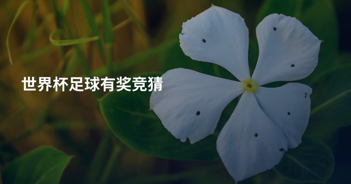 世界杯足球有奖竞猜