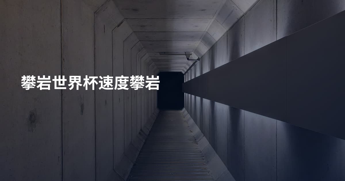 攀岩世界杯速度攀岩