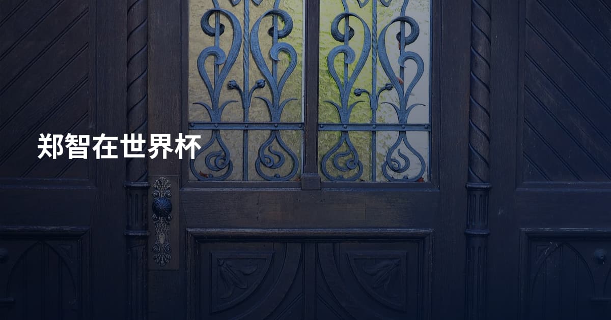 郑智在世界杯