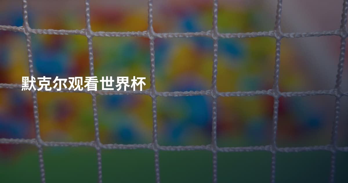 默克尔观看世界杯