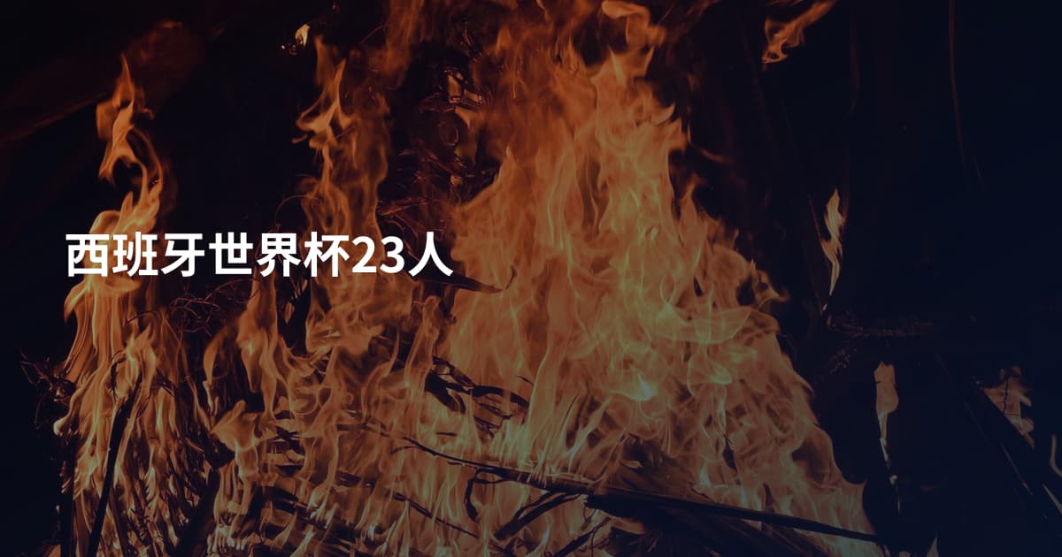 西班牙世界杯23人