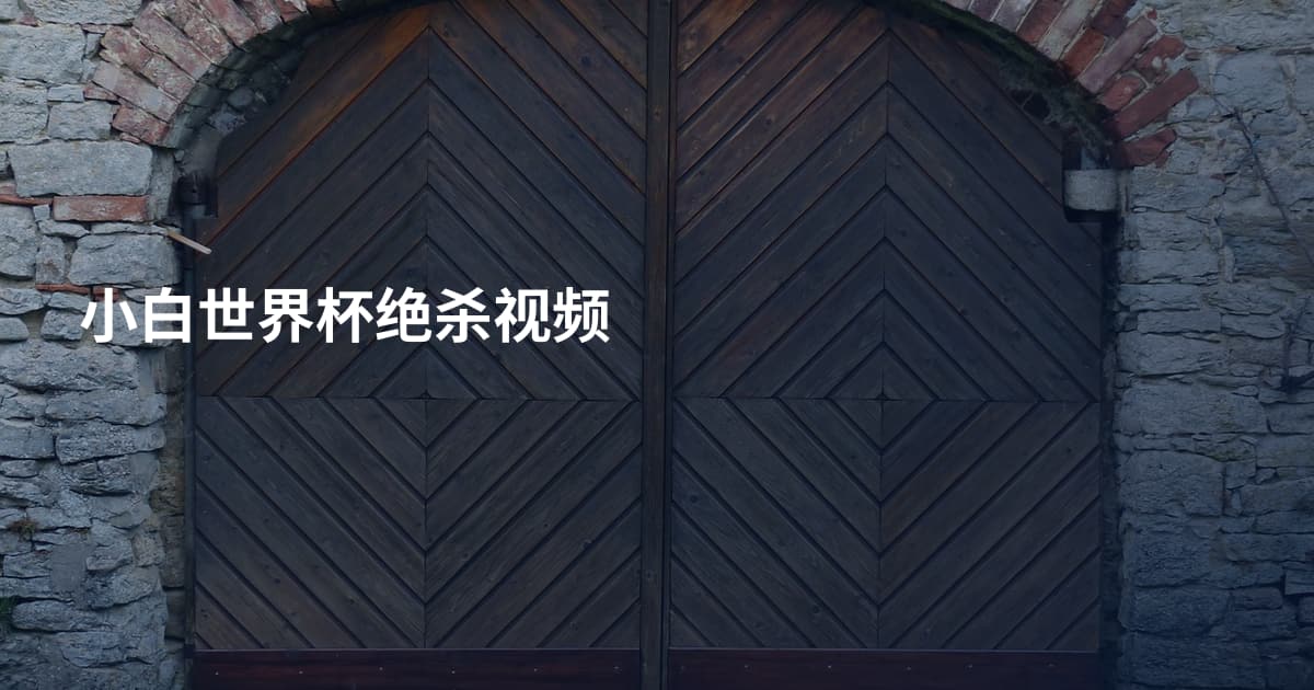小白世界杯绝杀视频