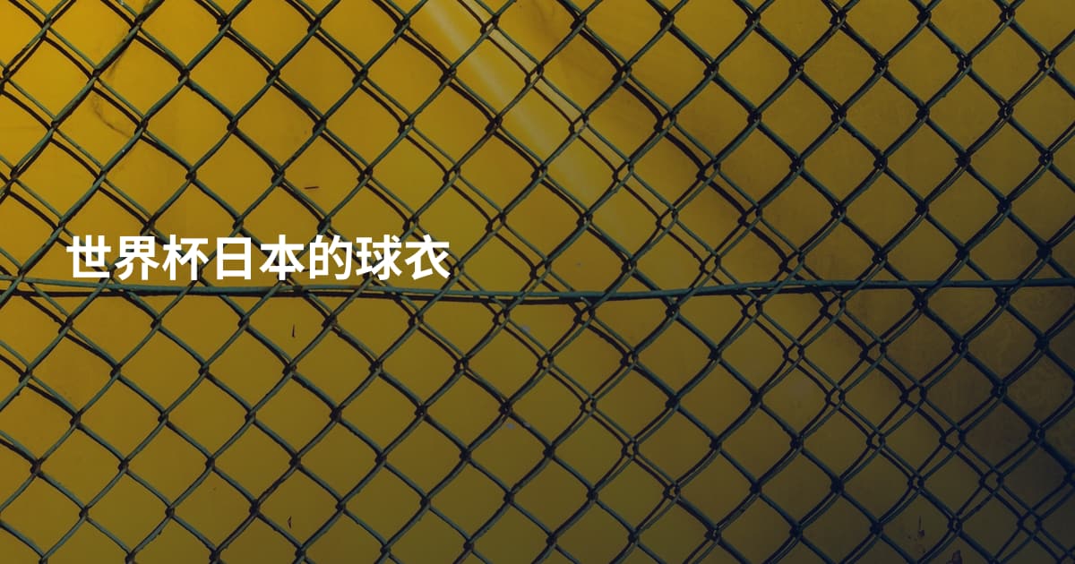 世界杯日本的球衣