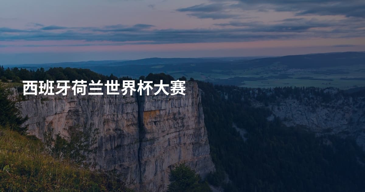 西班牙荷兰世界杯大赛