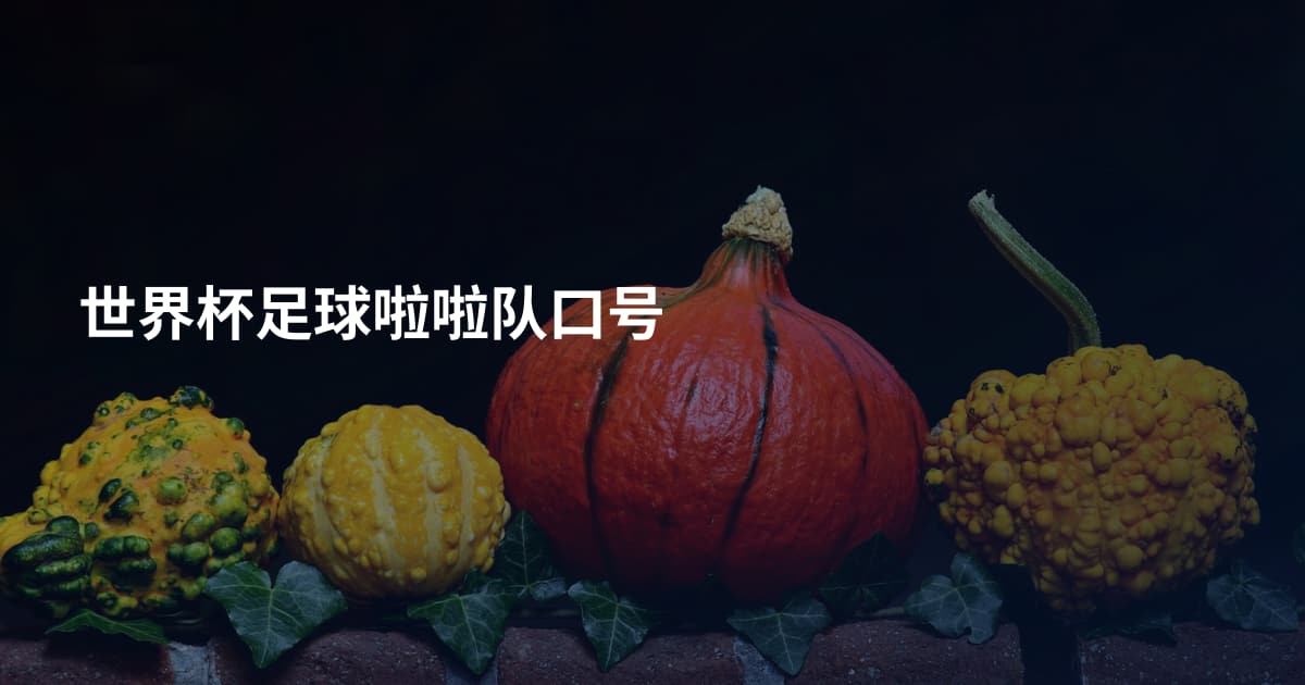 世界杯足球啦啦队口号