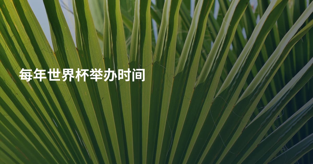 每年世界杯举办时间