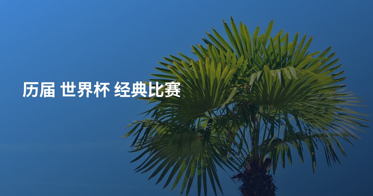历届 世界杯 经典比赛