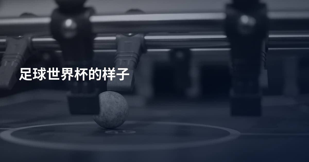 足球世界杯的样子