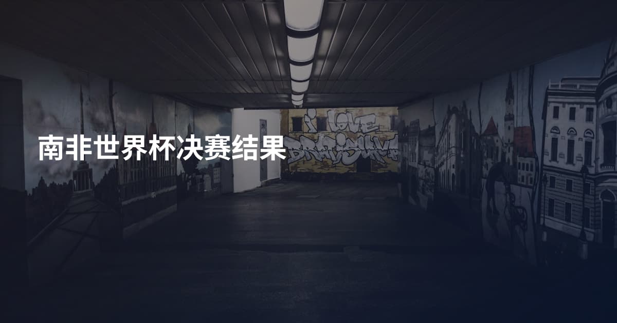 南非世界杯决赛结果