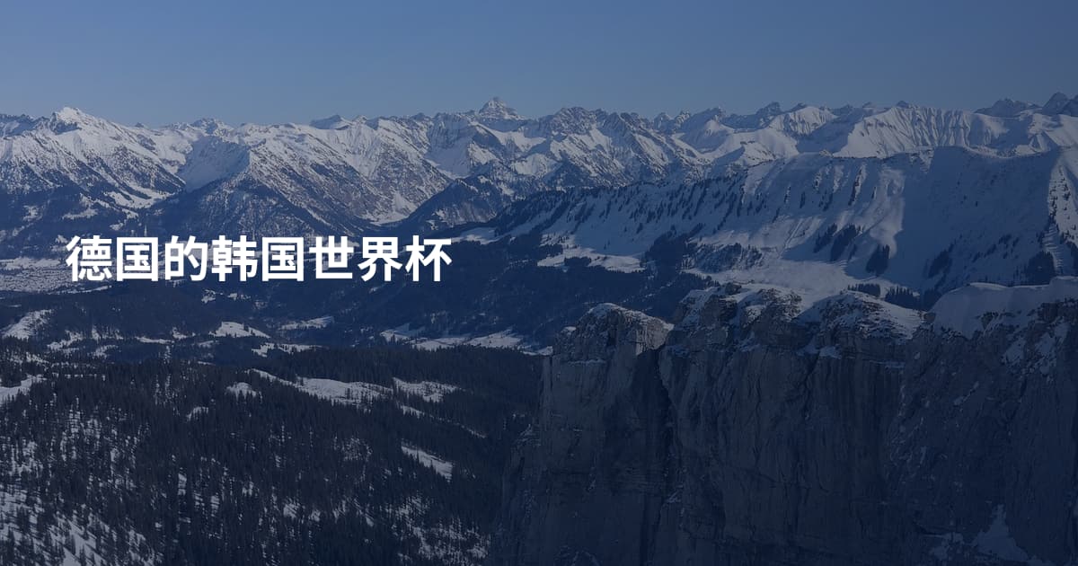 德国的韩国世界杯