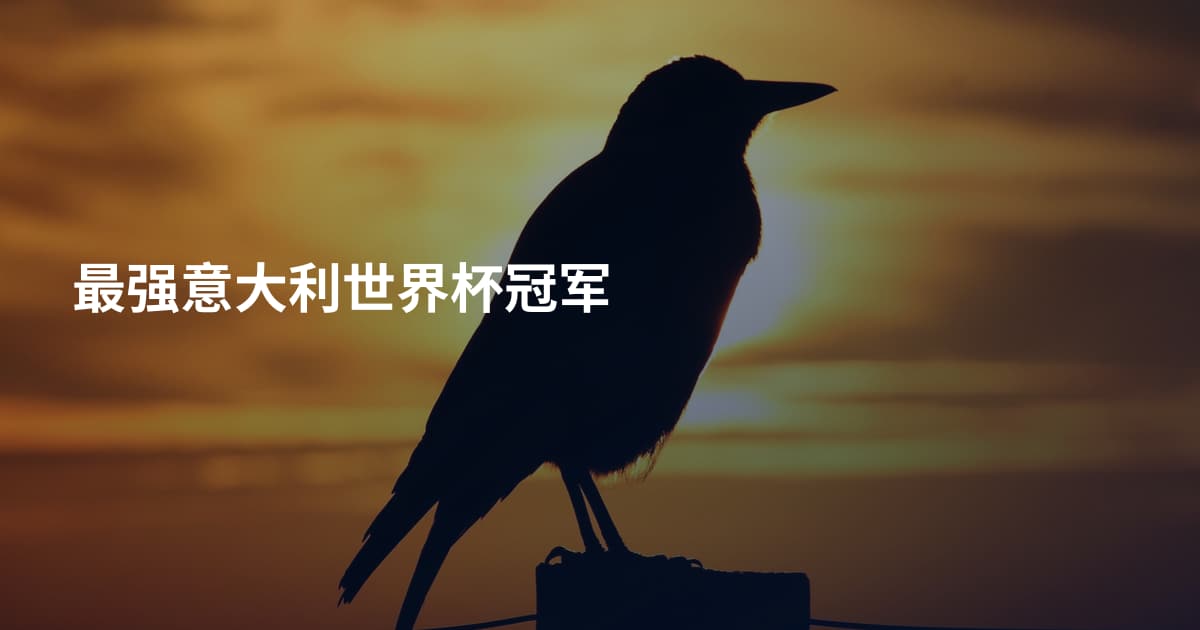最强意大利世界杯冠军