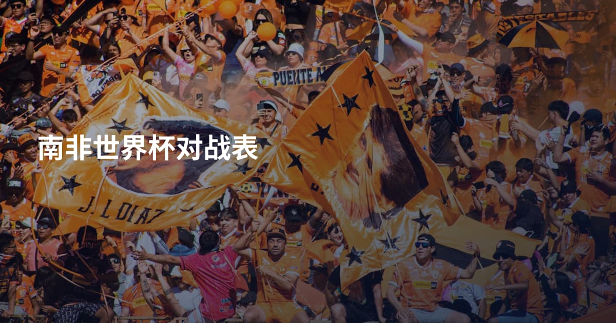 南非世界杯对战表